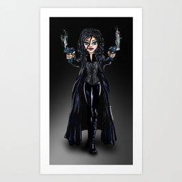 SELENE, THE VAMPIRE FIGHTER. Art Print