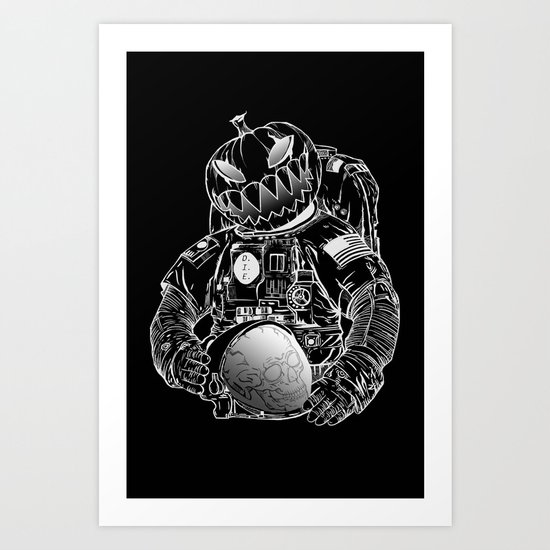Spooky Astronaut Art Print