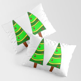 Christmas tree-pine,Yule-tree,Christmas,garlands,baubles,tinsel,evergreen,Star of Bethlehem, family Pillow Sham