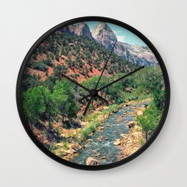 Zion National Park River Wall Clock