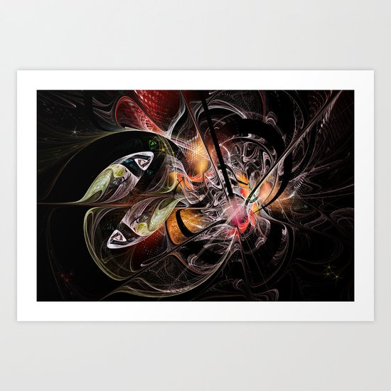 Fractal Zodiac - Pisces Art Print