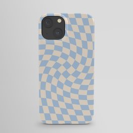 Check II - Baby Blue Twist — Checkerboard Print iPhone Case