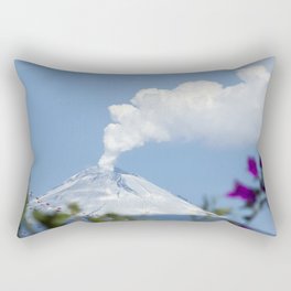 Mexico Photography - The Active Popocatépetl Volcano Rectangular Pillow
