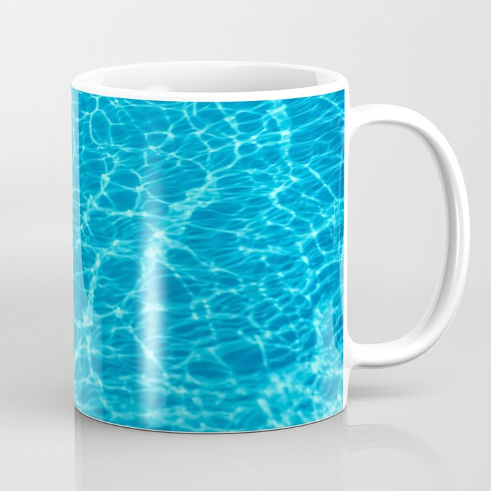 Swimming pool water sun reflection. Ripple Water. Coffee Mug