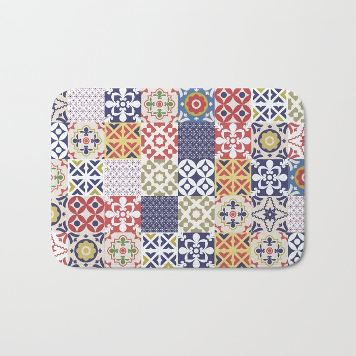 Portuguese pattern color Bath Mat