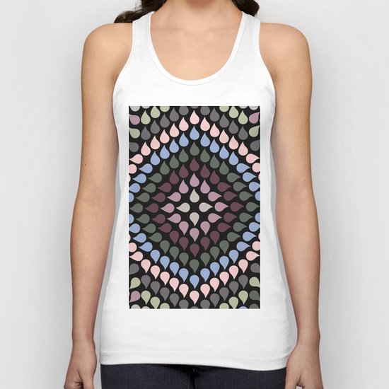 Seamless Colorful Raindrops VI Unisex Tank Top
