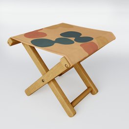 Nordic Earth Tones - Abstract Shapes 6 Folding Stool