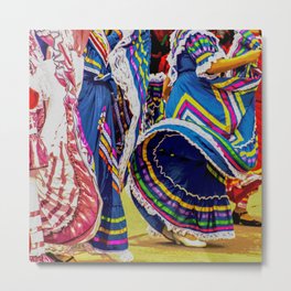 Mexican Independence Day Celebrated with Folklorico Dancers Metal Print | Photo, Digital Manipulation, Mexican, Independence, Newmexico, Southwest, Folklorico, Celebration, Digital, Mesilla 
