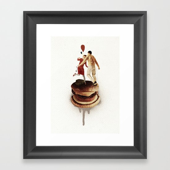 These Burgers Are Crazy II | Collage Framed Art Print