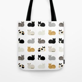 Cat Loaf 2 - White Ground Tote Bag