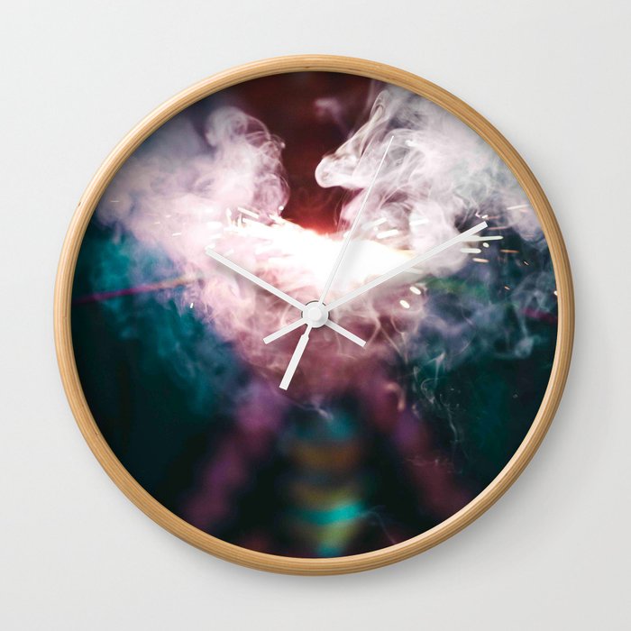 smoking area colour Wall Clock