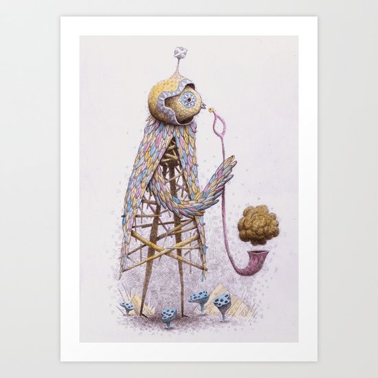 Pipe Bird Art Print