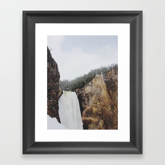Lower Yellowstone Falls Framed Art Print