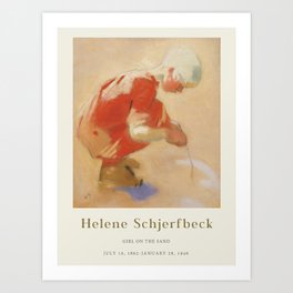 Poster-Helene Schjerfbeck-Girl on the Sand. Art Print