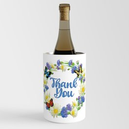 Thank You Note - Cute Floral  Wine Chiller