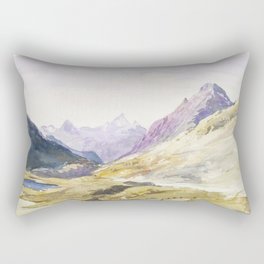 Watercolor Mountain 1869 by John Singer Sargent Rectangular Pillow