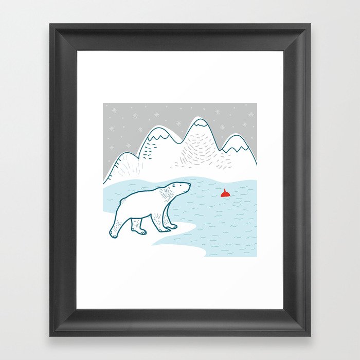 polar bear Framed Art Print