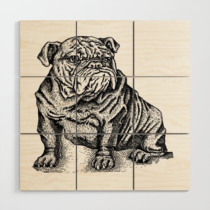 Sapphorica Creations- Philip the Bulldog Wood Wall Art