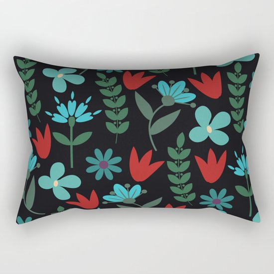 Flower Pattern XV Rectangular Pillow