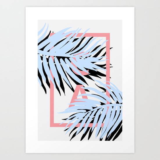 CALI blue Art Print