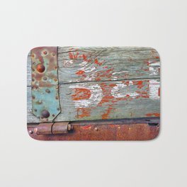 B&B Bath Mat | Wood, Chippedpaint, Weathered, Color, Photo, Rust, Barnwood, Steampunk, Industrial 
