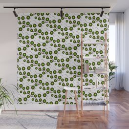 Green flowers. Wall Mural