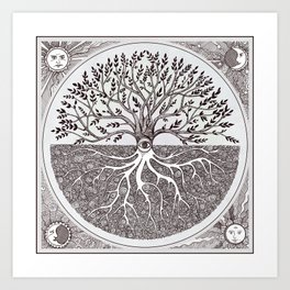 Tree of Life as above so below Art Print