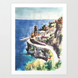 Amalfi Coast Positano Italy Art Print
