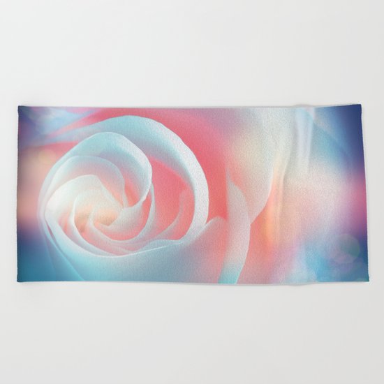 Rose flower and bokeh- Roses Beach Towel