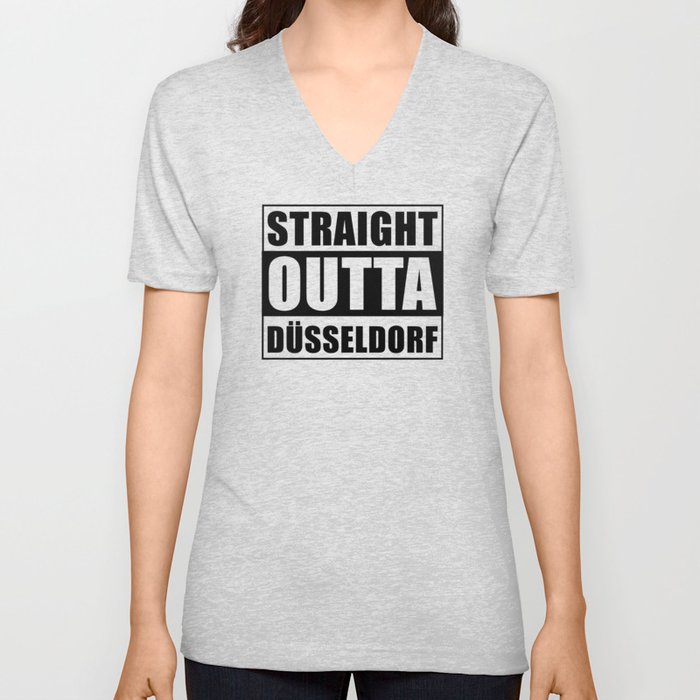 Straight Outta Düsseldorf V Neck T Shirt