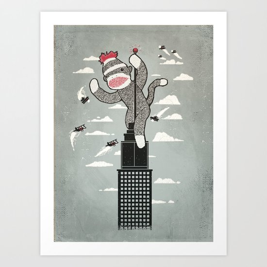 Sock Monkey Art Print