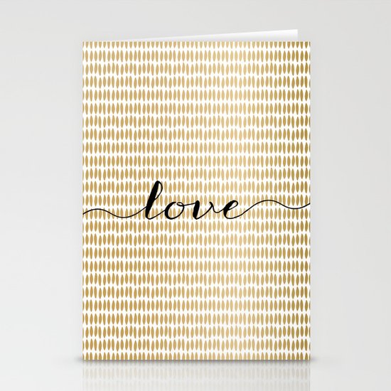 Love Gold Stationery Cards