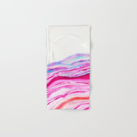 AGATE Inspired Watercolor Abstract 08 Hand & Bath Towel