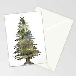 Watercolor Pine Tree Stationery Cards