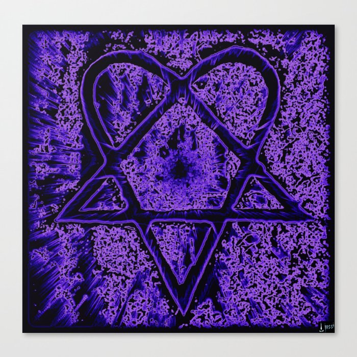 Violet Thoughts - Heartagram Canvas Print