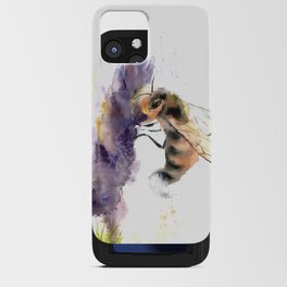 Honey Bee and Purple Flower iPhone Card Case