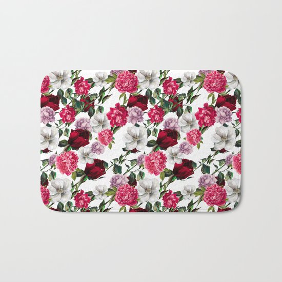 Fashion Floral Pattern Bath Mat