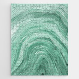Agate II - Green Watercolor Jigsaw Puzzle