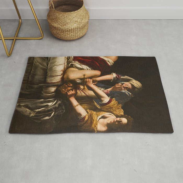 Judith Slaying Holofernes by Artemisia Gentileschi Rug