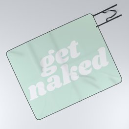 Get naked - Mint Picnic Blanket