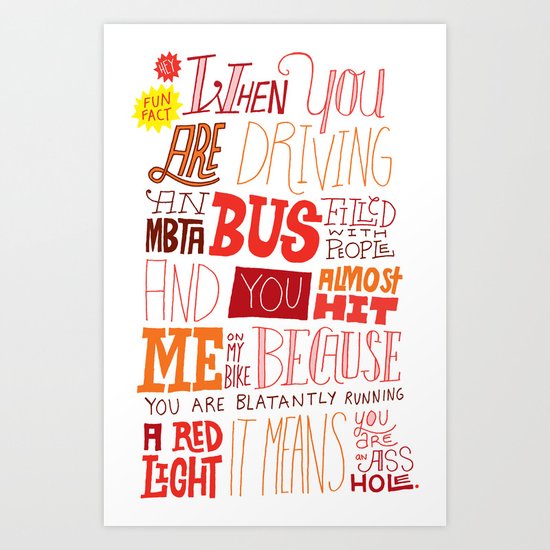 MBTA: Fun Fact! Art Print