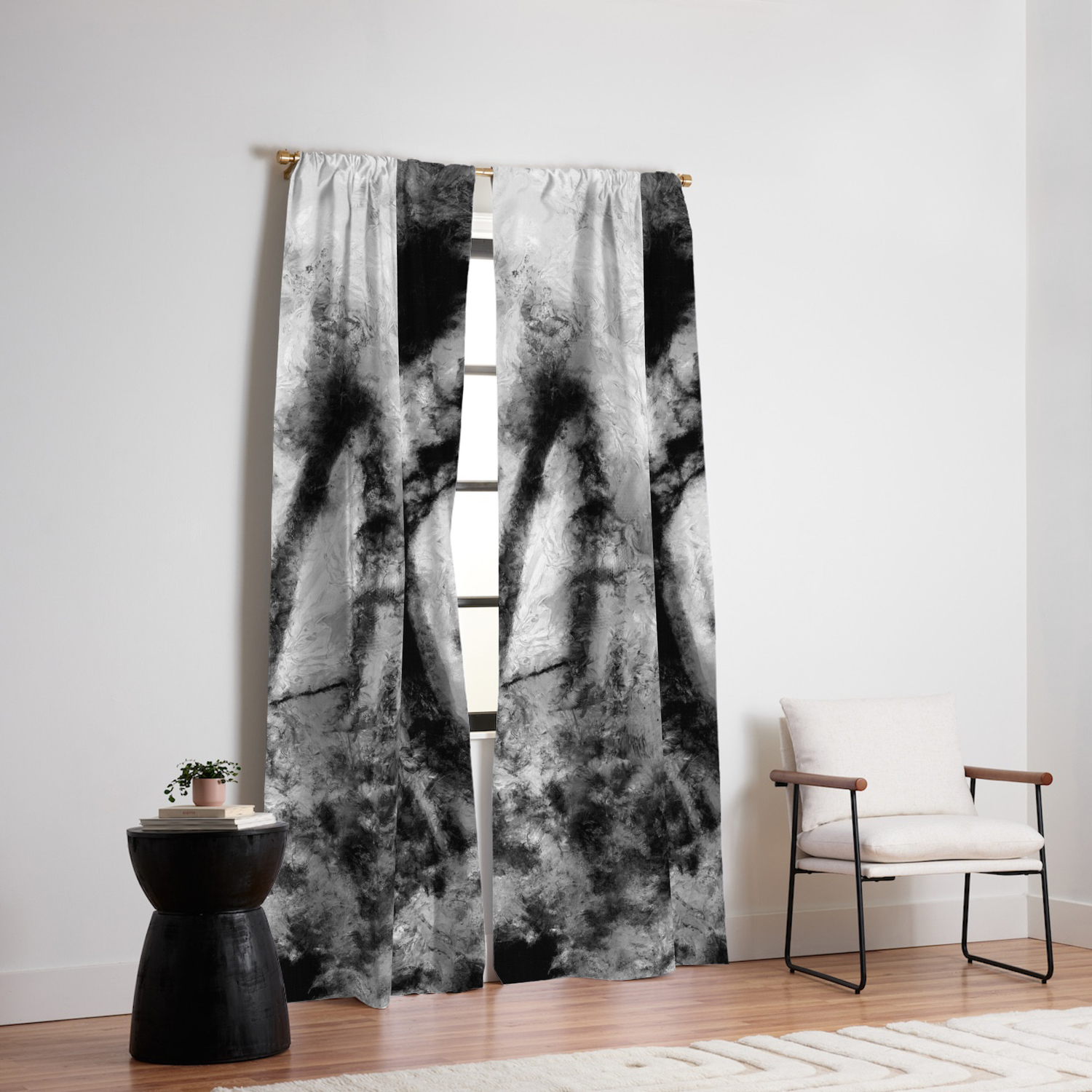 Abstract Misty Forest Painting Hvhdbw Blackout Curtain By Gxp