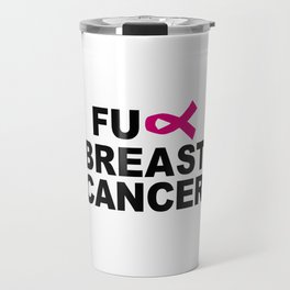 Fuck Breast Cancer Black Logo Travel Mug