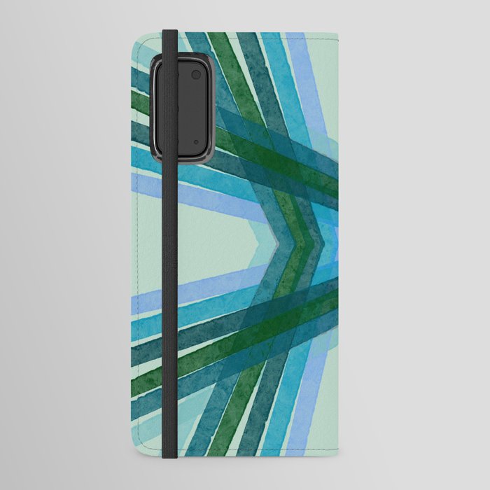 Modern Lines Cool Tones Android Wallet Case