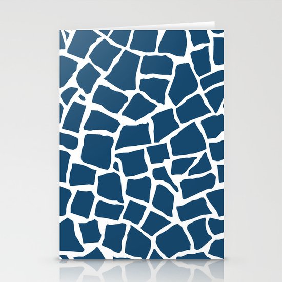 Mosaic Zoom Navy Stationery Cards