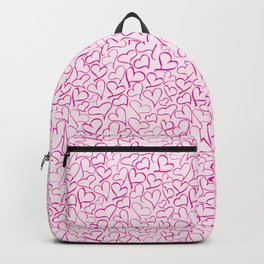Scribbled Hearts Backpack | Digital, Agape, Sketch, Magenta, Love, Scatteredhearts, Scribbledhearts, Cardiology, Valentinesday, Pop Art 