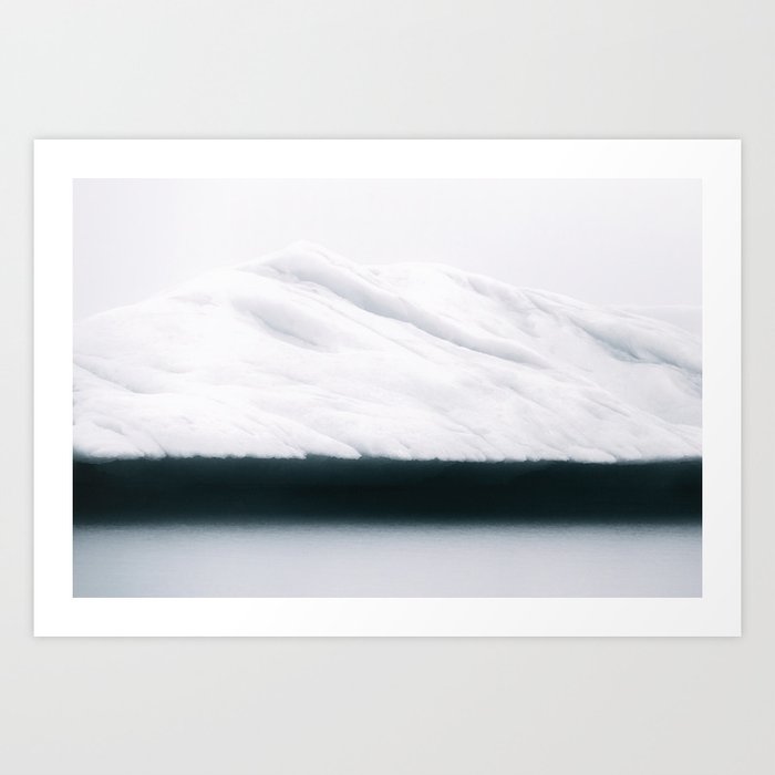 Minimalist Iceberg in the Ocean - Arctic Oceanscape Photography Art Print