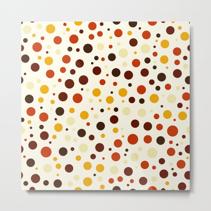 Abstract multicolored seamless pattern in polka dot Metal Print