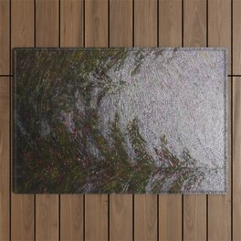 Return to Wilderness alpine evergreen pine forest landscape painting by Angelo Morbelli Outdoor Rug