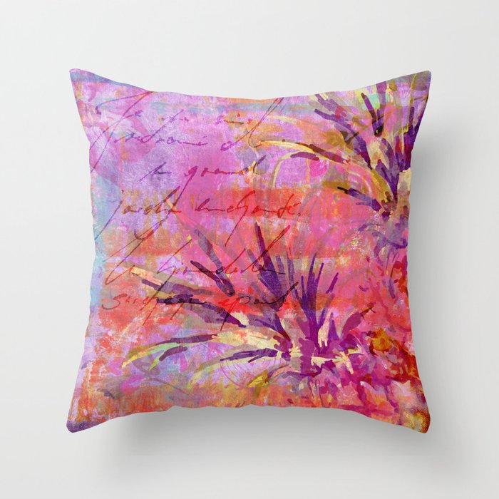 Pineappel tropical fruit colorful illustration Throw Pillow